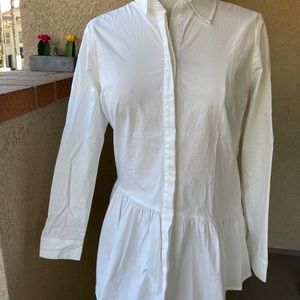 Bar III Collar Blouse Ruffle Layers Size Large